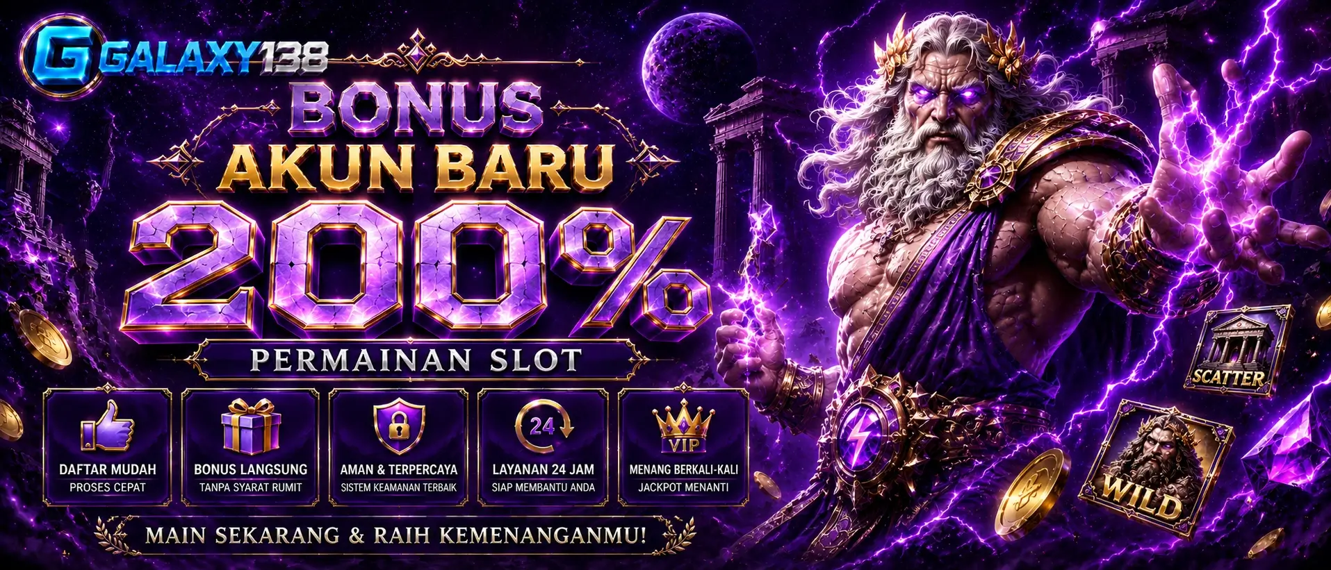 Bonus Akun Baru 200% Khusus SLOT